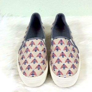 Keds x Malhia Kent slip on platform sneakers.
